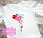 Heart Balloon Bundle Valentine's Day Applique Shirt