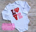 Love Square Valentine's Day Applique Shirt