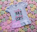 Totally Guilty of Stealing Hearts Embroidered Valentine's Day Kids Shirt