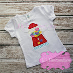 Valentine's Bubble Gum Machine Applique Shirt for Kids