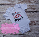 Free Kisses Embroidered Valentine's Day Kids Shirt