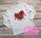Little Flirt Kids Applique Valentine's Day Shirt