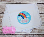 Rainbow Baby Gift Set - Baby Outfit and Burp Cloth