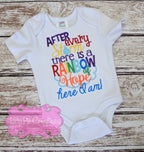 Rainbow Baby Gift Set - Baby Outfit and Burp Cloth
