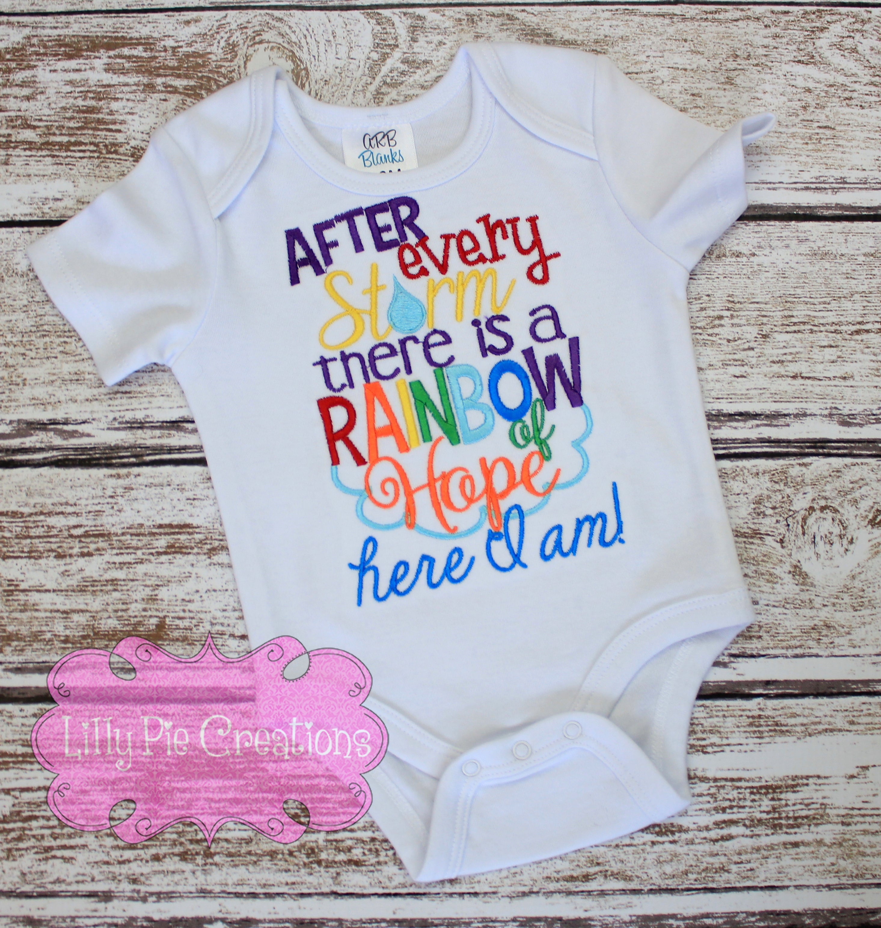 Rainbow Baby Gift Set - Baby Outfit and Burp Cloth