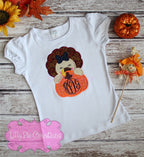 Girls Monogram Thanksgiving Shirt - Turkey Girls Shirt