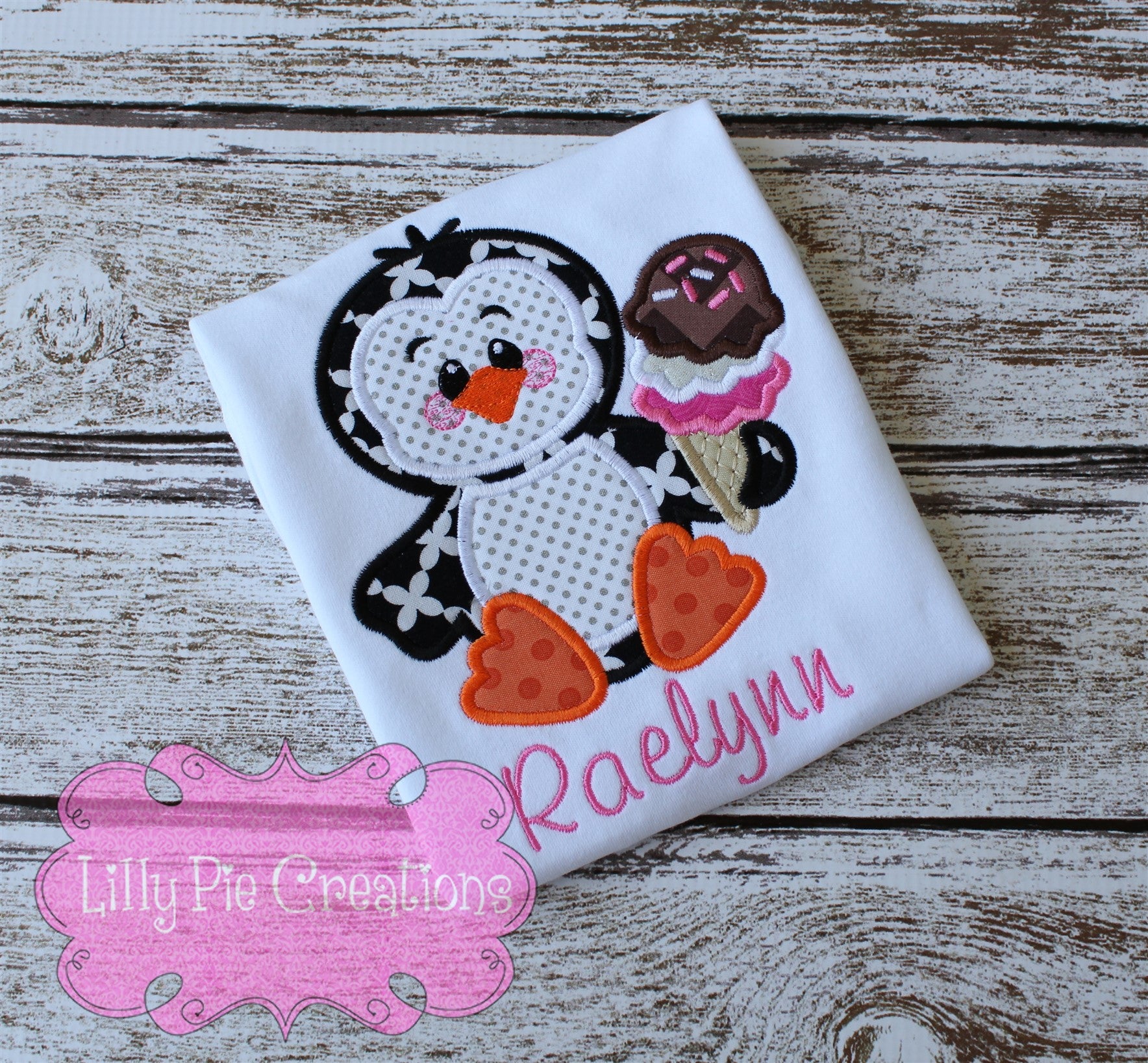 Summer Penguin Kids Personalized Shirt - Girls Summer Shirt