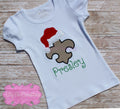 Fleur De Lis Santa Hat Applique Shirt - Louisiana Christmas Shirt