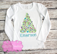 Embroidered Christmas Tree Personalized Shirt