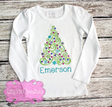Embroidered Christmas Tree Personalized Shirt