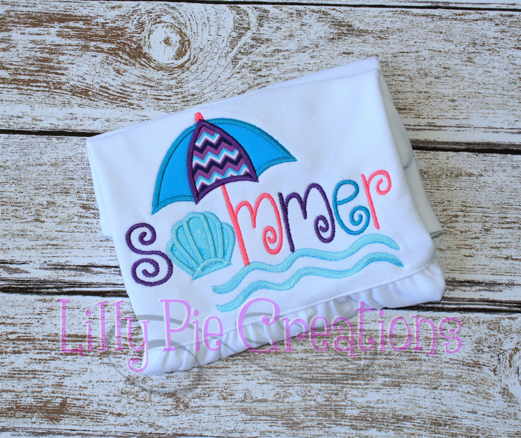 Girls Summer Applique Shirt - Baby Summer Outfit