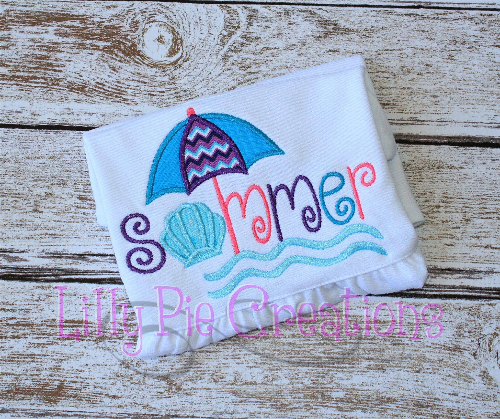 Girls Summer Applique Shirt - Baby Summer Outfit