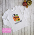 Girls Fall Pumpkin Shirt - Pumpkin Sunflower Applique T-Shirt