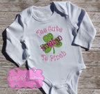 Too Cute To Pinch - Girls St. Patrick's Day Applique Shirt