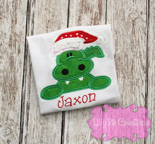 Cajun Christmas Alligator Applique Shirt - Personalized Alligator Shirt