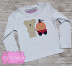 Fall Bear Pumpkin Applique Shirt - Toddler Fall Shirt