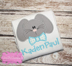 Boy Easter Bunny with Bow Tie Shirt - Boys Easter Shirt