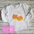 Candy Corn Applique Halloween Shirt - Halloween Girls or Boys Shirt