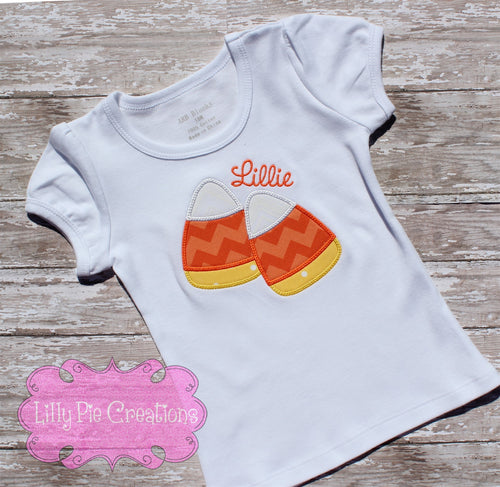 Candy Corn Applique Halloween Shirt - Halloween Girls or Boys Shirt