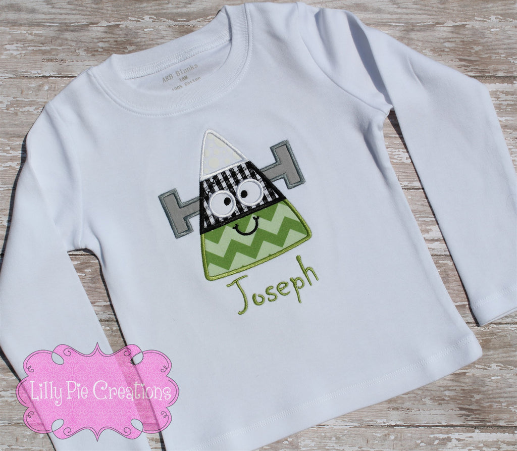 Halloween Candy Corn Applique Shirt - Boys Halloween Shirt