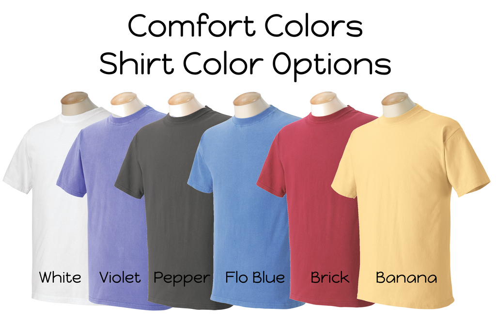 Custom Embroidered High School Comfort Color T-shirts