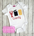 Kids Crawfish Boil Shirt - Crawfish Applique T-shirt