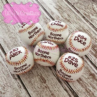 Custom Embroidered Baseball - Custom Baseball Team Gift