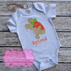Easter Bunny Applique Kids Shirt - Baby Easter Outfit