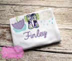 Girls Rainy Day Applique Shirt - Spring Outfit for Girls