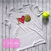 I love Softball Shirt - Softball Shirt for Girls
