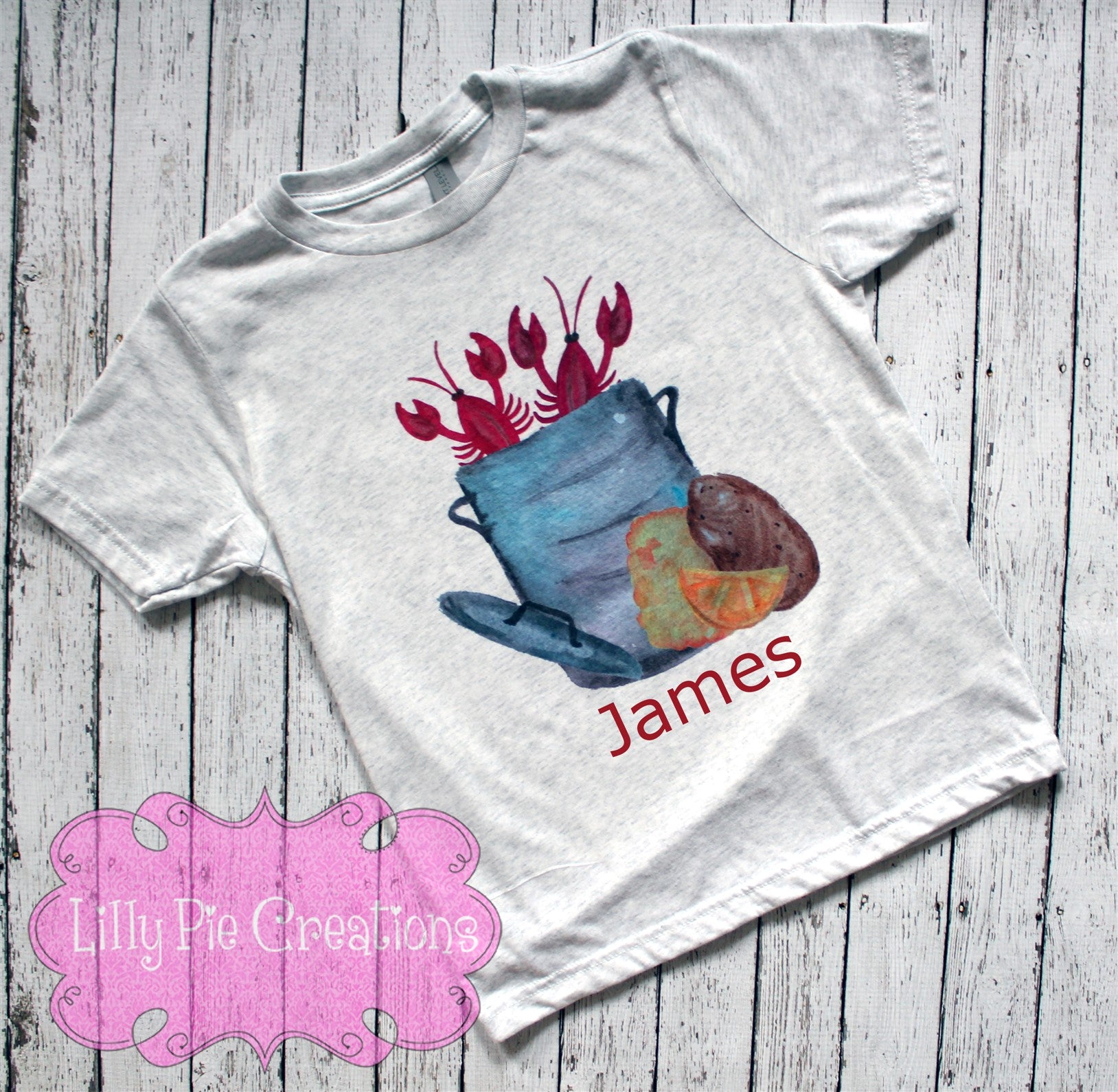 Kids Personalized Crawfish Boil T Shirt