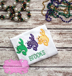 Crawfish Applique Personalized Shirt - Boys Mardi Gras