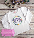 Girls Mardi Gras Monogram Shirt - Baby Girl Mardi Gras Outfit