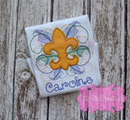 Mardi Gras Fleur de Lis Applique Shirt- Girls Mardi Gras Shirt