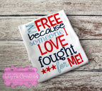 Military Child 4th of July Shirt - I'm Free Kids 4th of July T-shirt