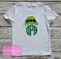 Monogram Leprechaun Hat - St Patrick's Day Shirt for Boys
