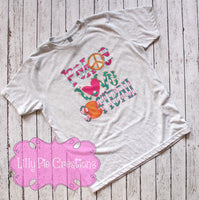 Peace Love Softball Shirt - Girls Softball Shirt
