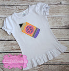 Monogram Pencil Applique Tee