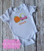 Embroidered Fall Shirt for Boys or Girls - Personalized Coupe with Pumpkin Top