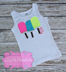 Kids Popsicle Applique Shirt - Lilly Pie Creations