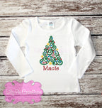 Embroidered Christmas Tree Personalized Shirt